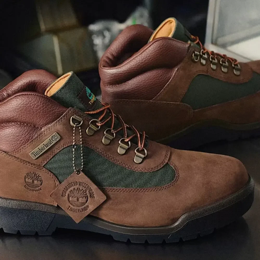 Timberland Men’s Chocolate Waterproof Field Boots Size 12